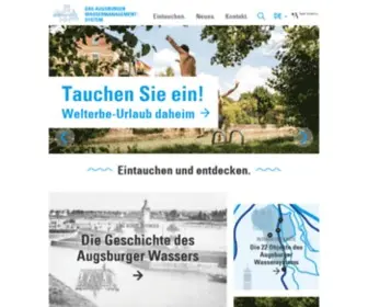 Wassersystem-Augsburg.de(Das Augsburger Wassermanagement) Screenshot