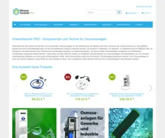Wassertechnik.pro(Wassertechnik PRO Wasserfilter und Osmoseanlagen) Screenshot