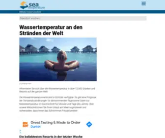 Wassertemperatur.site(Wassertemperatur an den Stränden der Welt) Screenshot