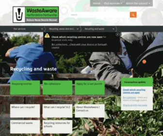 Wasteaware.org.uk(Recycling and waste) Screenshot