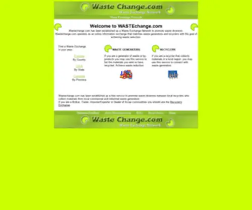 Wastechange.com(Waste diversion) Screenshot