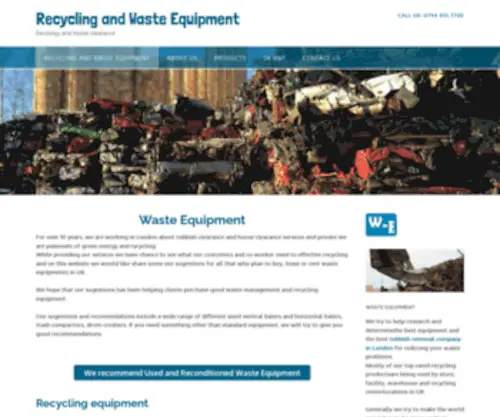 Wasteequipment.org(House clearance and recycling) Screenshot