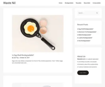 Wastenil.com(Waste Nil) Screenshot
