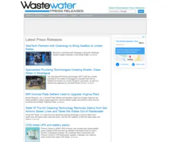 Wastewaterpr.com(Water & Wastewater Press Releases) Screenshot