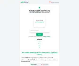 Wasticker.app(Create WhatsApp Sticker Online Without App) Screenshot