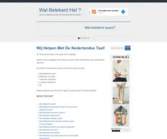 Watbetekenthet.nl(Wij Helpen Met De Nederlandse Taal) Screenshot