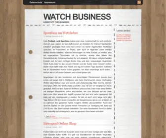 Watch-Business.de(Watch Business) Screenshot