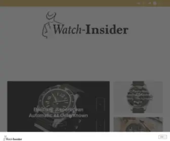 Watch-Insider.de(Dedicated to the world of luxury timepieces) Screenshot