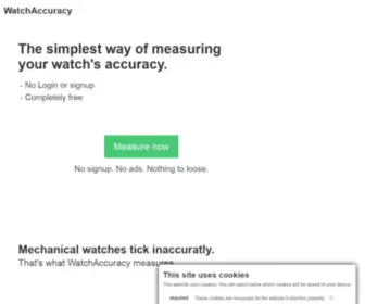 Watchaccuracy.com(A tool for measuring the accuracy of watches) Screenshot