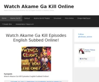 Watchagk.com(Watch Akame ga Kill Online) Screenshot