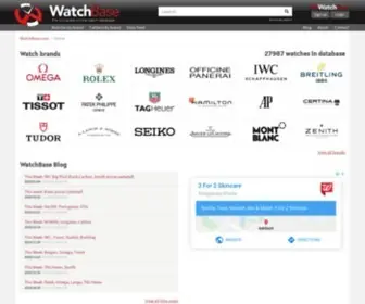 Watchbase.com(Online watch database) Screenshot
