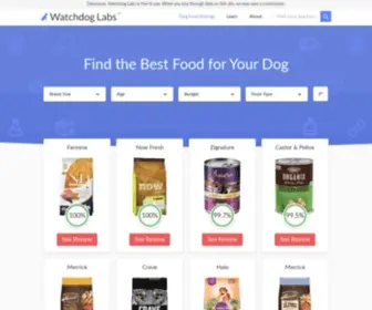 Watchdoglabs.com(Dog Food Reviews & Ratings) Screenshot