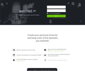 Watched.li(Keep track of your favorite shows) Screenshot