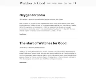 Watchesforgood.org(WATCHES FOR GOOD) Screenshot