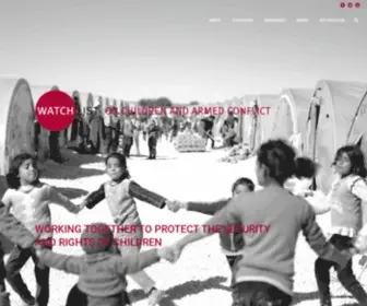 Watchlist.org(Watchlist on Children and Armed Conflict) Screenshot