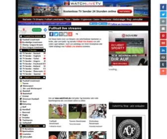 Watchlivetv.de(Fußball live stream) Screenshot