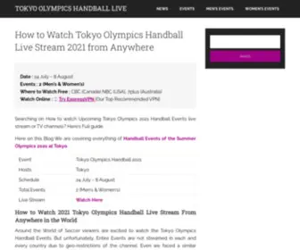 Watcholympicshandballlive.com(Tokyo Olympics Handball Live Stream 2021 News & Updates) Screenshot