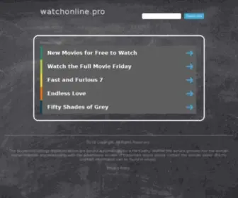 Watchonline.pro(Watchonline) Screenshot