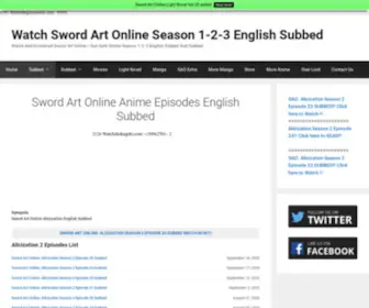 Watchsao.tv(Watch Sword Art Online SeasonEnglish Subbed) Screenshot