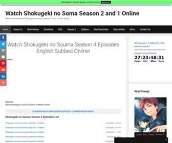 Watchshokugeki.com(Watch food wars season 2) Screenshot