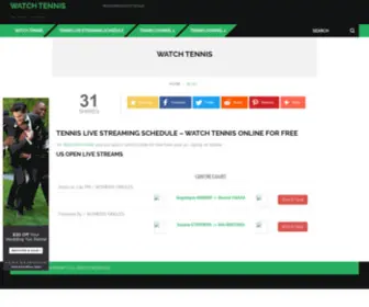 Watchtennis.net(Tennis Live Streaming Schedule) Screenshot