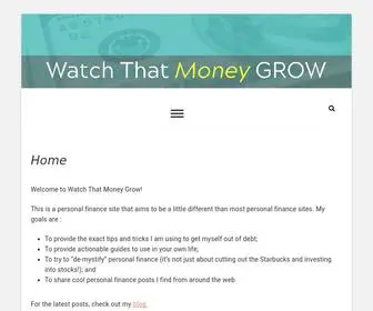 Watchthatmoneygrow.com(Watch That Money Grow) Screenshot