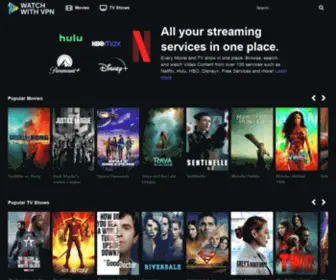 WatchwithVPN.com(All your streaming services in one place) Screenshot