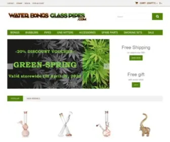 Water-Bongs-Glass-Pipes.com(Online Smoke Shop with Hand Blown Glass) Screenshot