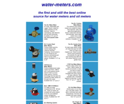 Water-Meters.com(Your online source for water and oil meters) Screenshot
