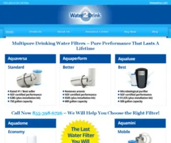 Water2Drink.com(Quality Products for a Healthy Lifestyle) Screenshot