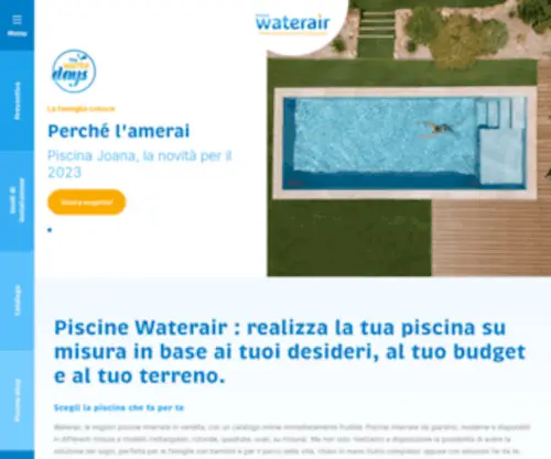 Waterair.it(Costruttore e produttore di piscine in kit) Screenshot