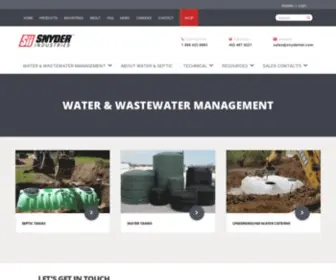 Waterandseptictanks.com(Water & Wastewater Management Tanks) Screenshot