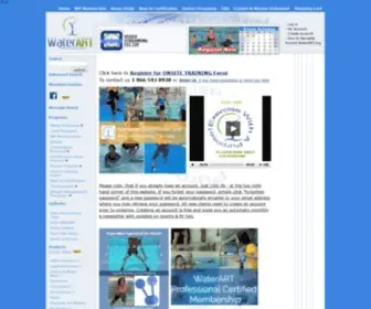 Waterart.org(Aqua Fitness & Land Certification & Education) Screenshot