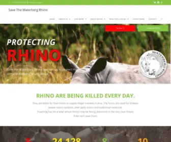 Waterbergrhino.com(Save the Waterberg Rhino was set up to protect rhinos in the Waterberg) Screenshot