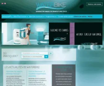 Waterbike.fr(Aquabiking, Waterbike, système OFFICIEL d’aquabiking en cabine privée) Screenshot