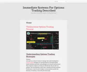 Waterbuffalomilwaukee.com(Immediate Systems For Options Trading Described) Screenshot