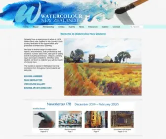 Watercolournewzealand.nz(Watercolour New Zealand Society) Screenshot