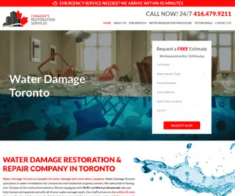 Waterdamage-Toronto.com(Water Damage Restoration Services in Toronto) Screenshot