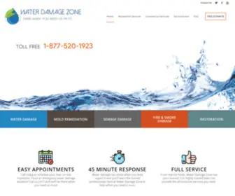 Waterdamagezoneinc.com(Water Damage Zone) Screenshot