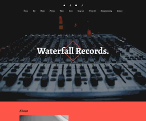 Waterfallrecordings.com(Home page of) Screenshot