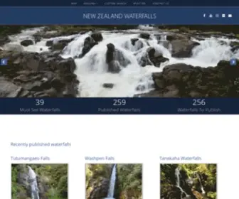 Waterfalls.co.nz(This website) Screenshot