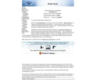 Waterfilterdude.com(Water Filter purification) Screenshot