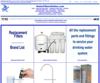 Waterfiltersonline.com(Replacement water filters) Screenshot