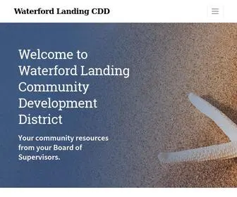 WaterfordlandingCDd.net(The Waterford Landing Community Development District) Screenshot