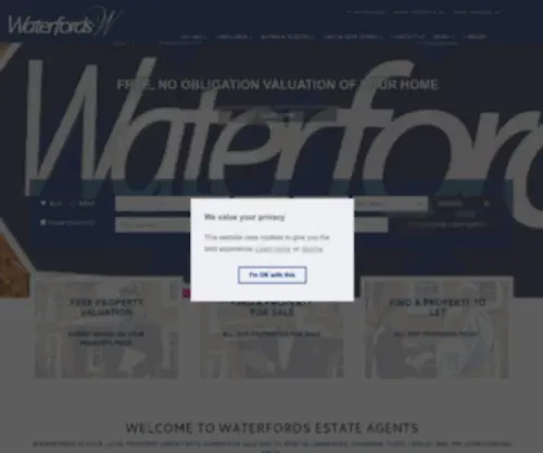 Waterfords.co.uk(Expert estate agents in property sales and lettings in Camberley) Screenshot