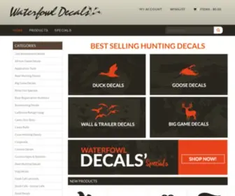 Waterfowldecals.com(1000's of Outdoor Images and Cut Vinyl Graphics) Screenshot