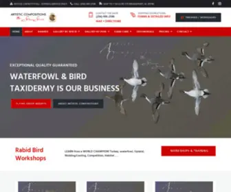 Waterfowler.net(Waterfowl taxidermy by artistic compositions) Screenshot