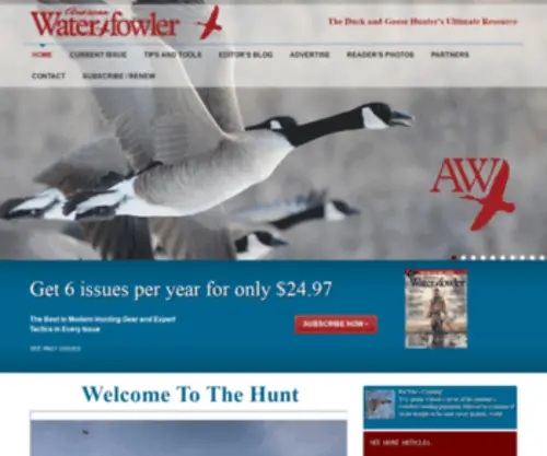 Waterfowlermag.com(The Duck And Goose Hunter’s Ultimate Resource) Screenshot