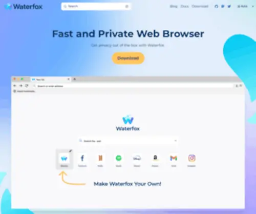 Waterfox.net(Fast and Private Web Browser) Screenshot