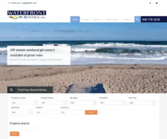 Waterfrontrentalsinc.com(Cape Cod Waterfront Rentals Inc) Screenshot